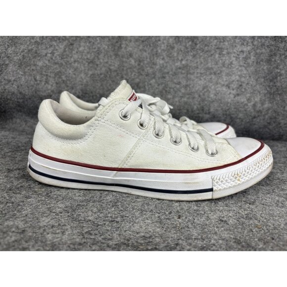 Converse Chuck Taylor All Star Shoes Womens Size 8 White Low Top Canvas Casual - Picture 4 of 8